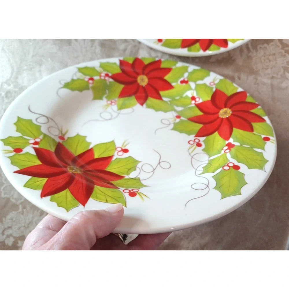VTG 2 Pier 1 Poinsettia Christmas 11